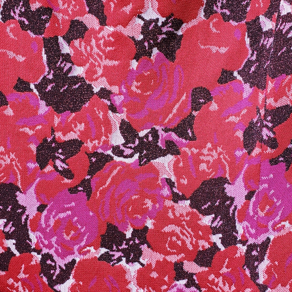 NWT St. John Floral Short Sleeve Dress - Picture 7 of 16